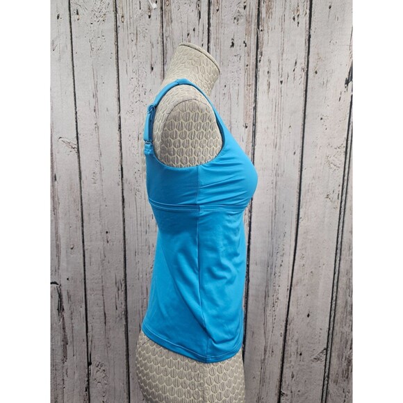 ALK Women's S Nike Cyan Blue Athletic Adjustable Tank Tankini Swim Top Bikini NW - Picture 4 of 8